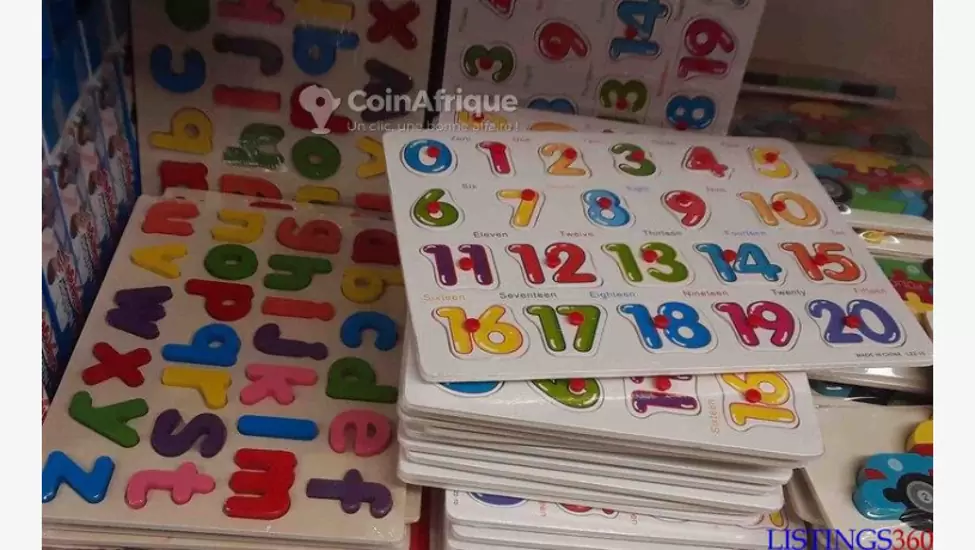 8,500 F Jouets puzzle alphabet et chiffres en bois - douala, cameroun
